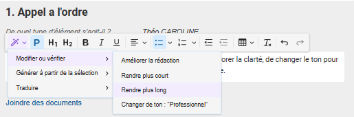 Ajustement de la longueur du texte