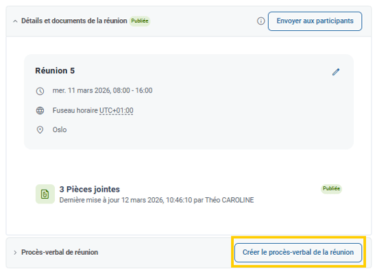 Créer un procès-verbal