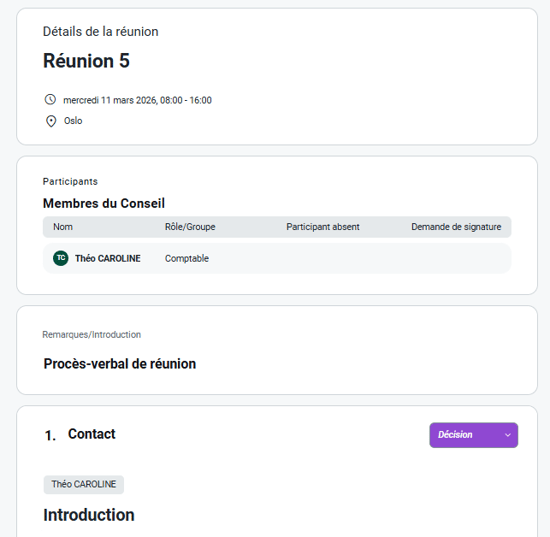 Exemple P-V pré-remplis