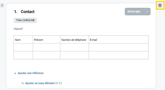 Supprimer un élément