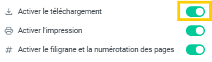 Activer le téléchargement