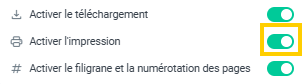 Activer l'impression