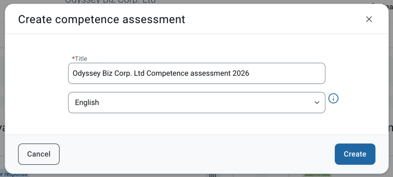 Create competence assessment