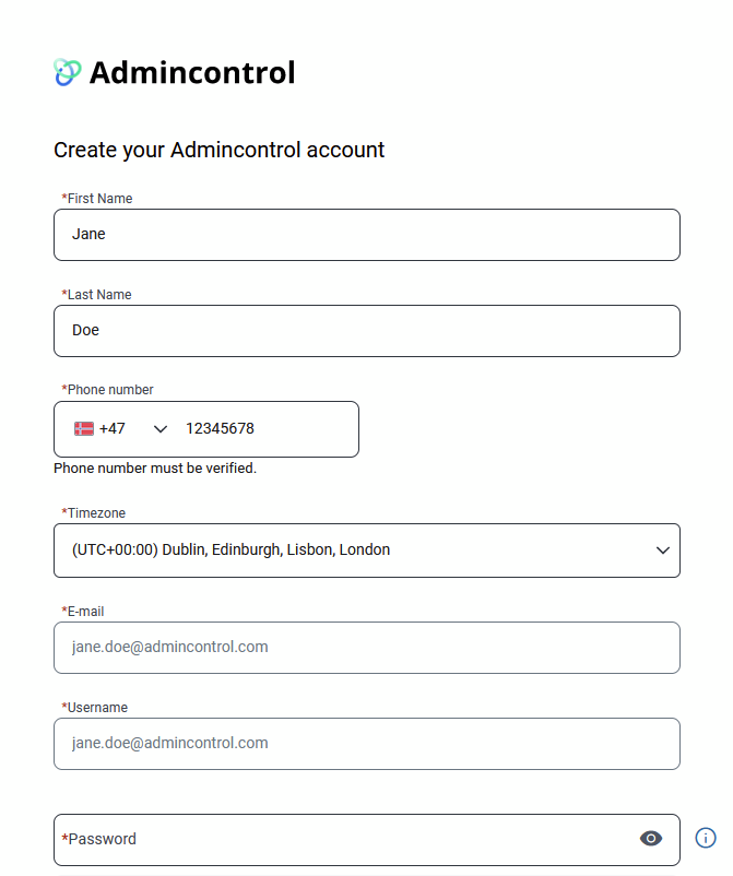 fill out your contact information