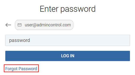 select "Forgot Password"