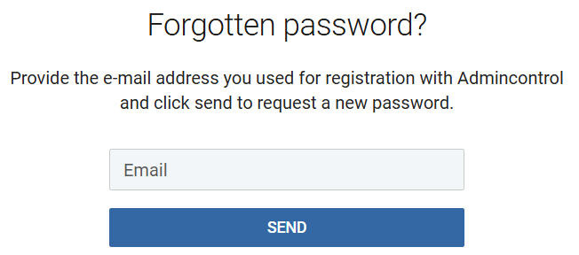 Enter your email address and click send