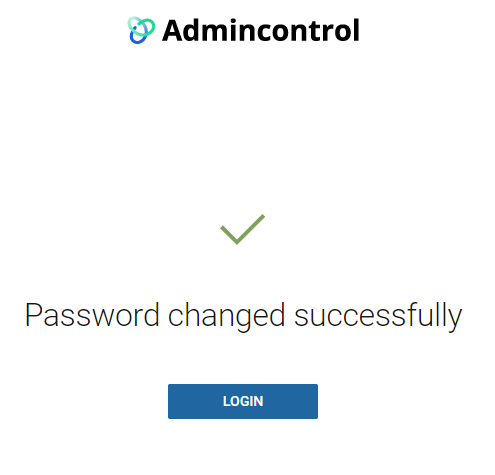Password changed successfully