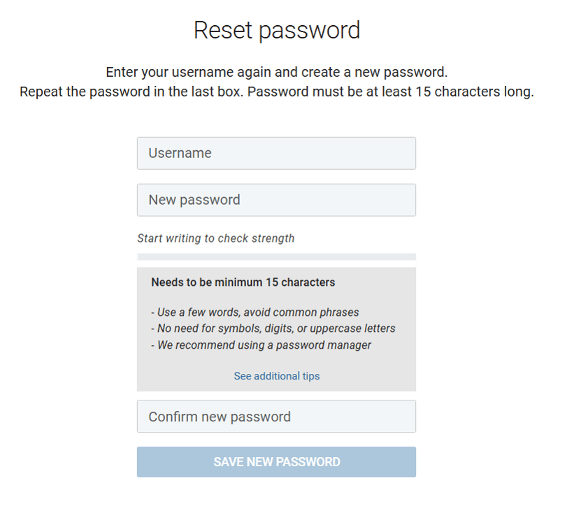 Set Your New Password