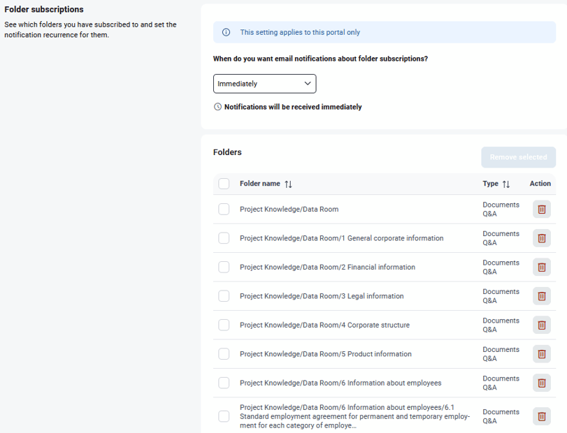 set recurrence of folders