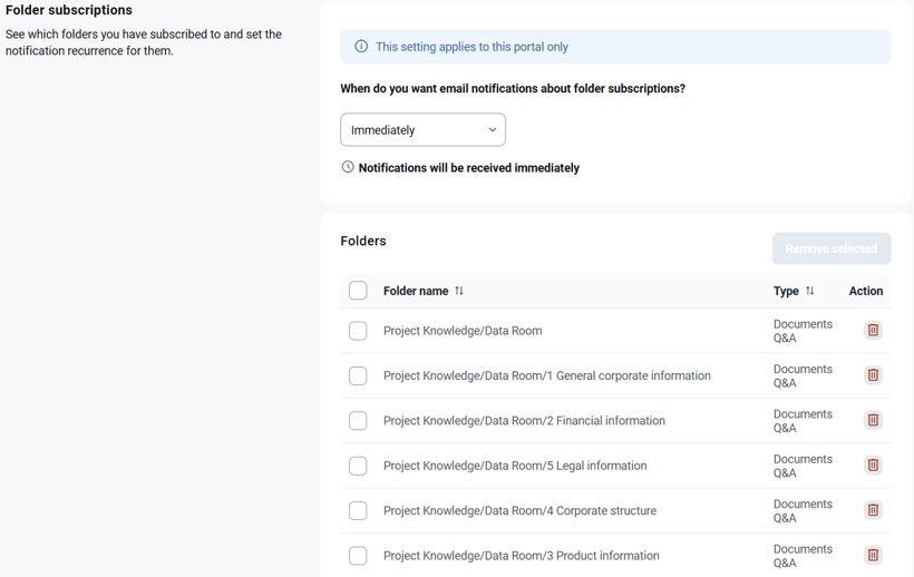 manage subscriptions under settings