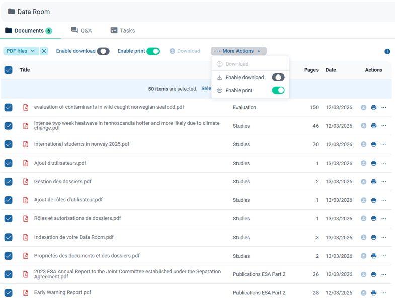 enable download and print