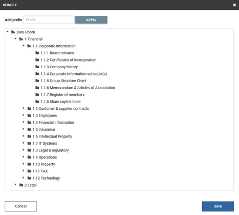 Select More actions and Reindex