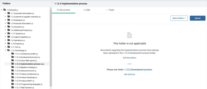 view of folder that is set to not applicable