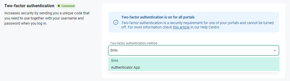 select two factor method