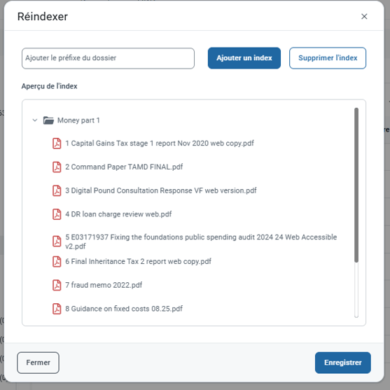 Réindexation de sous-dossiers spécifiques