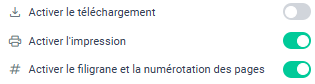 Paramètres impression
