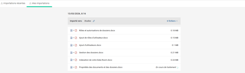 verification de importations