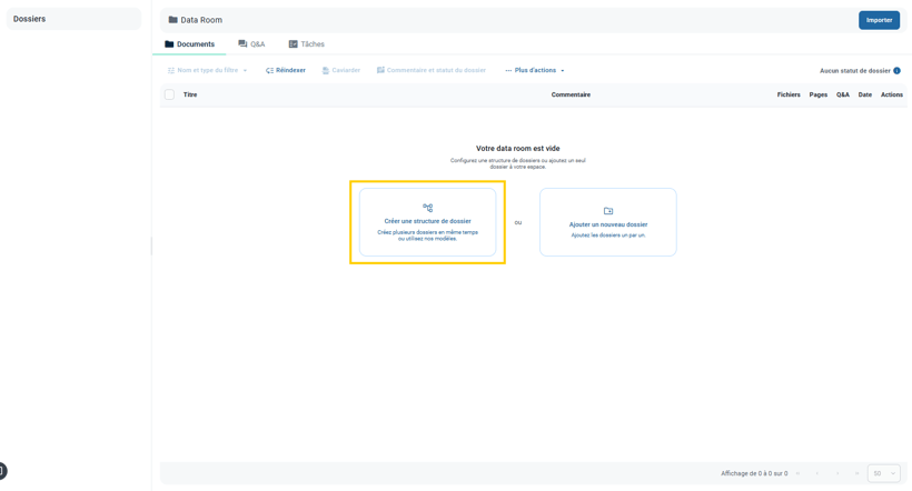 Création d'une structure de dossier