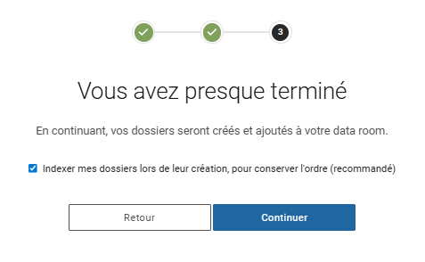 Finalisation de la structure des dossiers