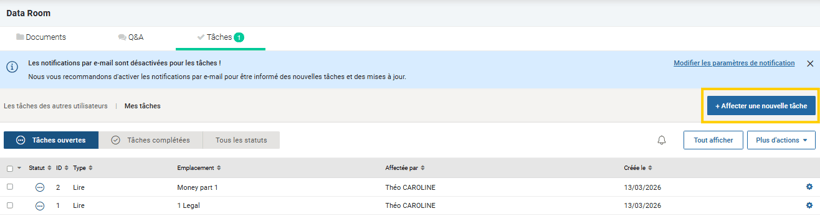 Comment attribuer des tâches