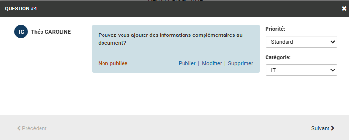 Question modérateur