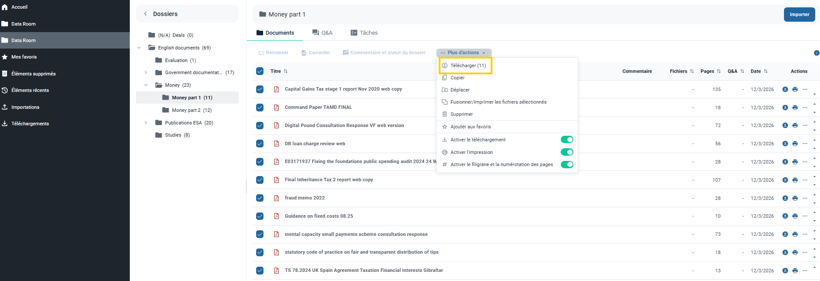 Télécharger plusieurs fichiers