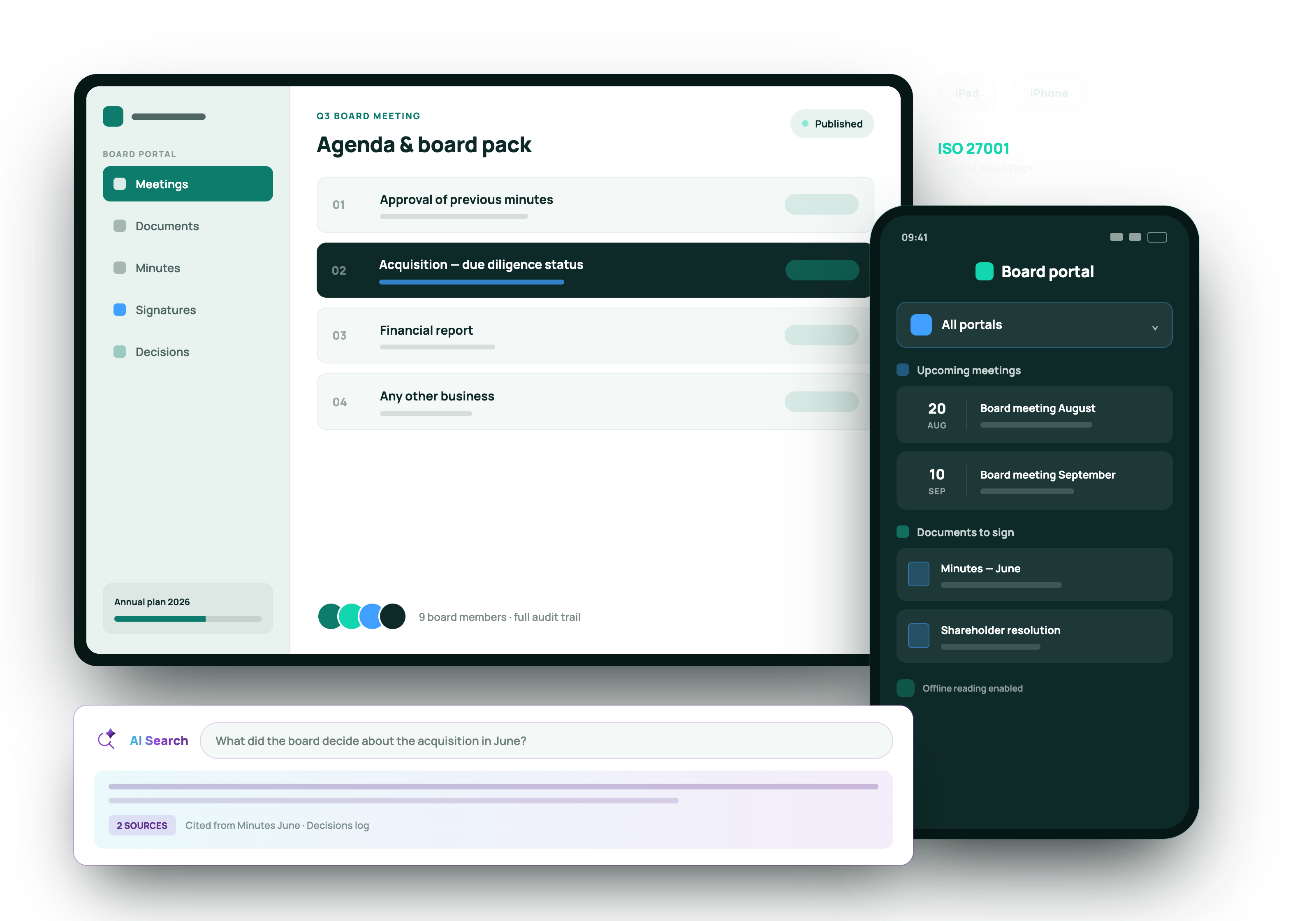 Admincontrol board-portal-ipad-iphone